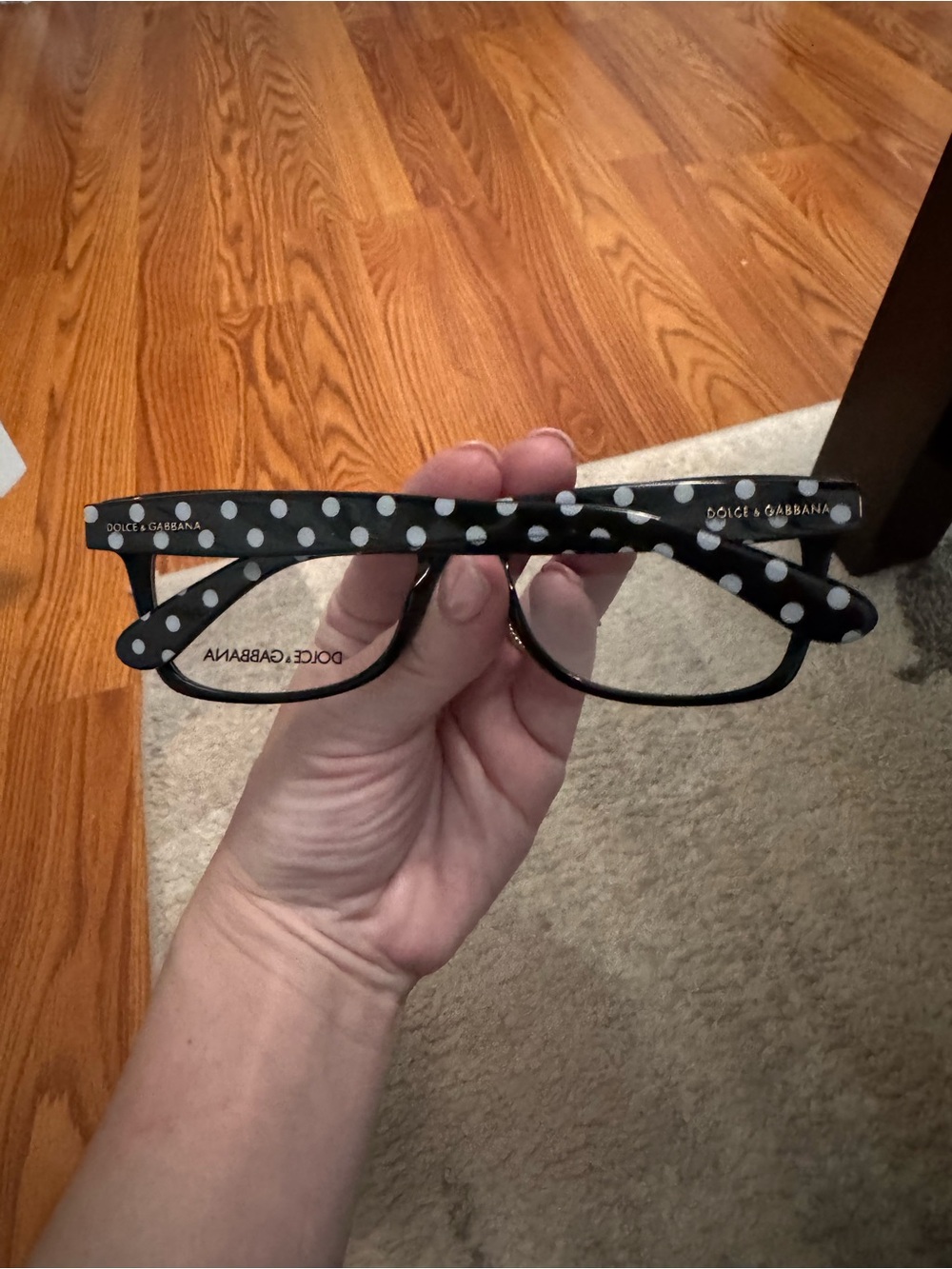 Dolce & Gabbana Black and White Polka Dot Glasses - Picture 5 of 5